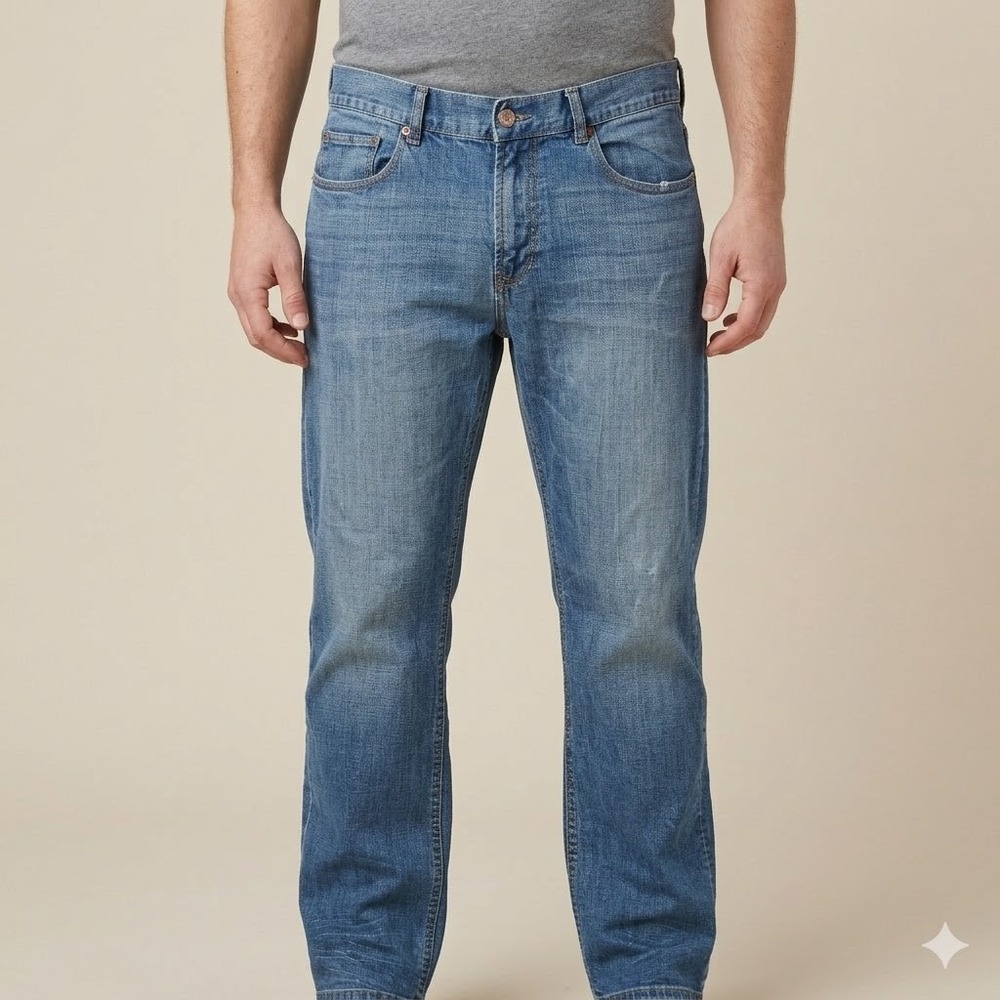 Chip & Pepper Straight Leg Medium Wash Jeans W34 L34‎ Distressed Faded